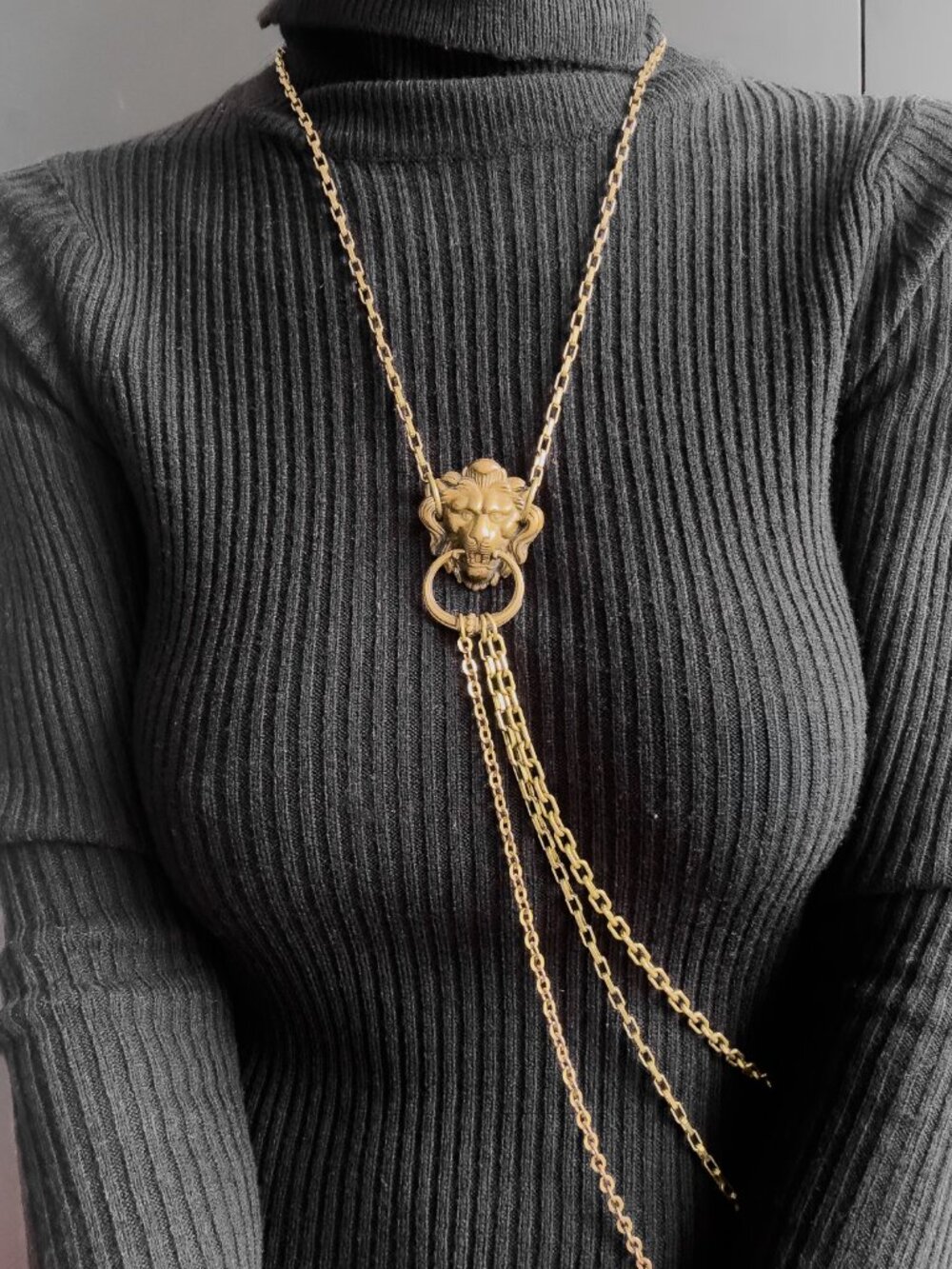 Ambrosio Jewelry Brass Lion Door Knocker Body Harness